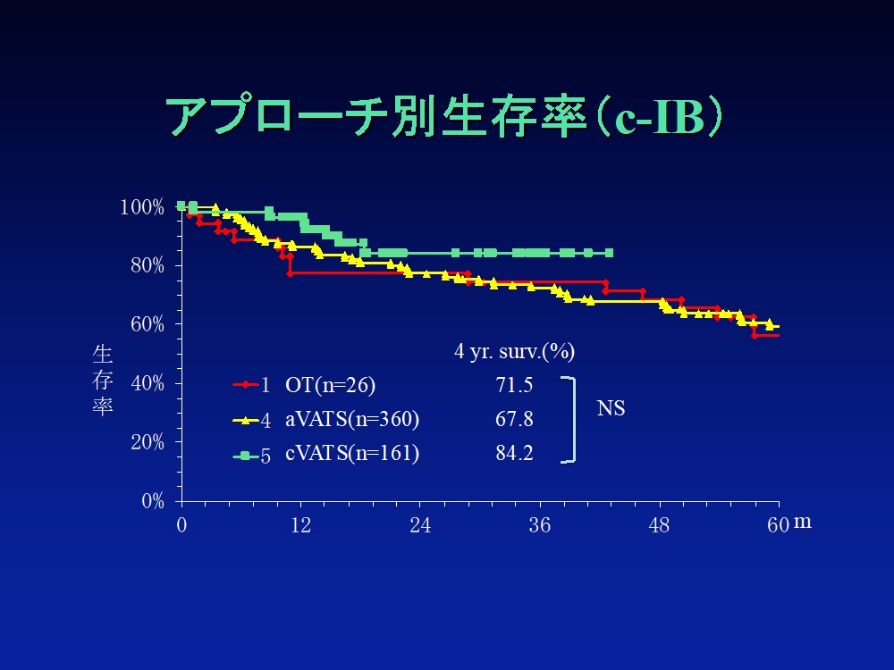 アプローチ別生存率（c-IB）のグラフ
