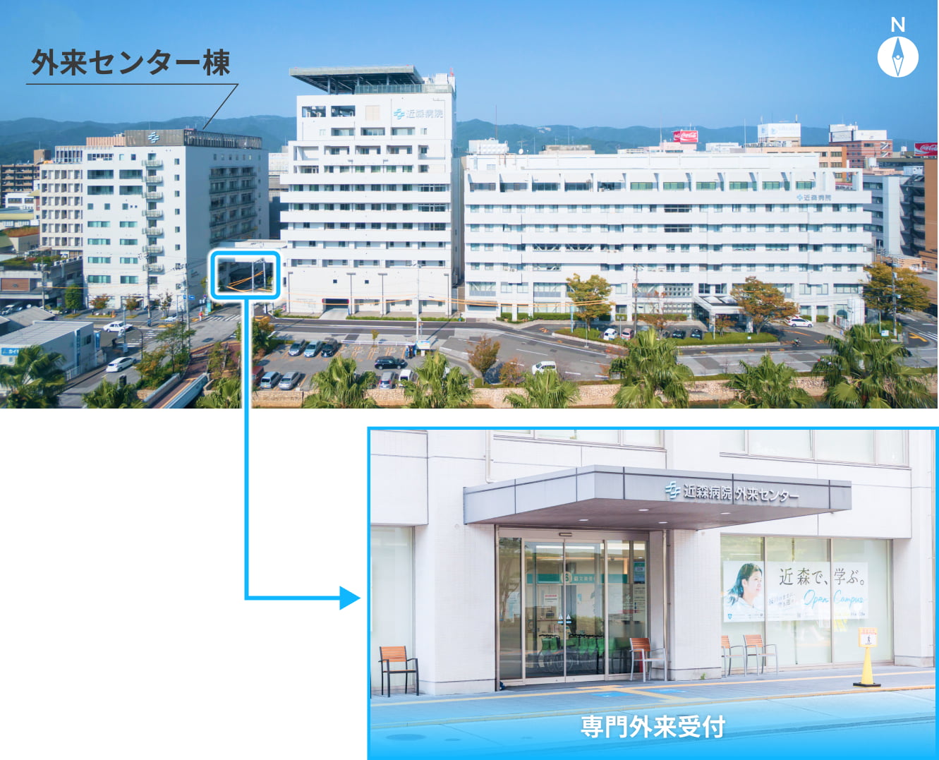 専門外来受付の写真